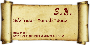 Sándor Mercédesz névjegykártya