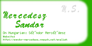 mercedesz sandor business card